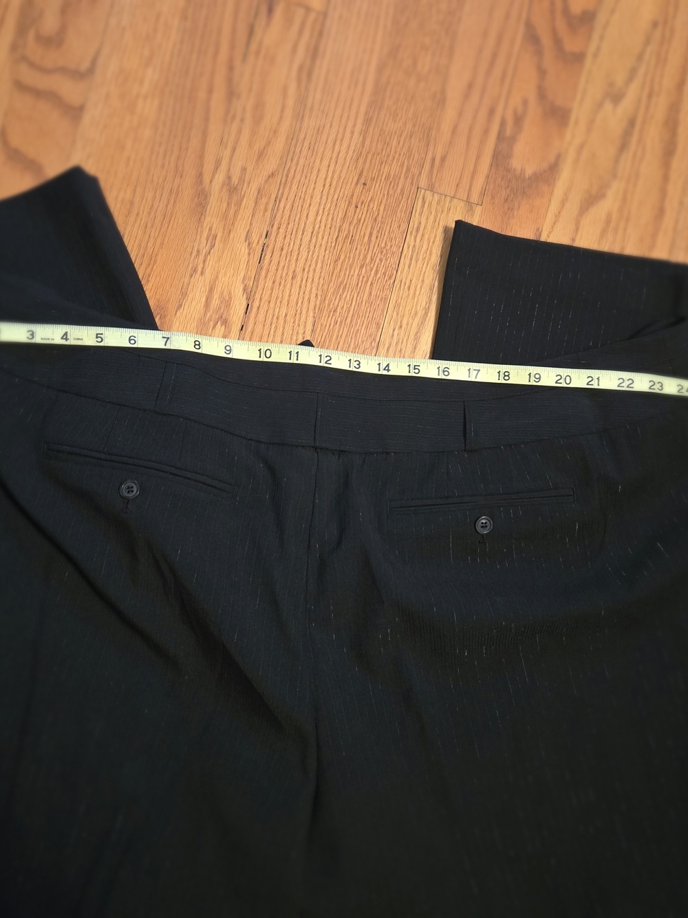 Lane Bryant Black Women's Dress Pants 26W with Subtle Shimmer Pinstripe Detail - Picture 3 of 6